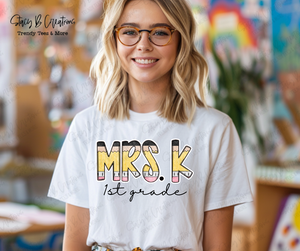 Personalized teacher name tee